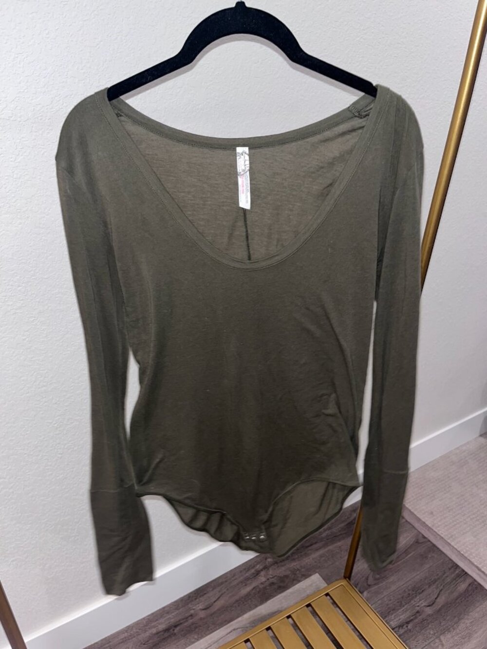 Free People Long Sleeve Bodysuit